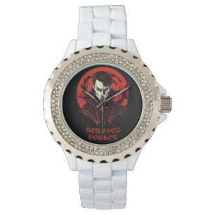 Horror met rode ogen horloge