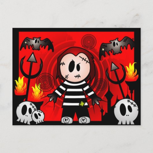 Horror Monster 5 Briefkaart (Voorkant)