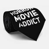 Horror Movie Addict Black Stropdas (Opgerold)