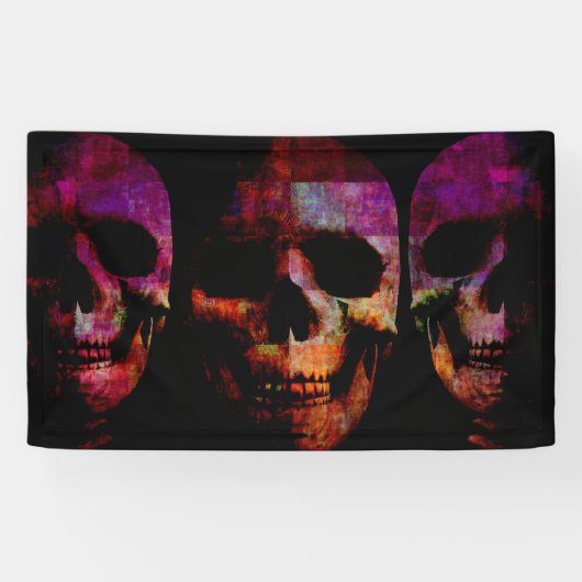 Horror Movie Concept Background met Halloween Spandoek (Horizontaal)