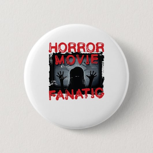 Horror Movie Fanatic Scary Films Ronde Button 5,7 Cm (Voorkant)