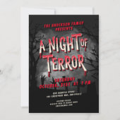 Horror Movie Poster Adult Halloween Invitation (Devant)