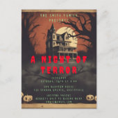Horror Movie Poster Halloween Party Invitation (Devant)