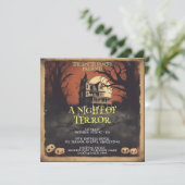 Horror Movie Poster Halloween Party Invitation (Debout devant)