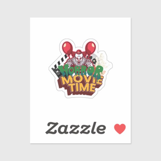 Horror Movie Time Clown Sticker (Vel)