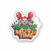 Horror Movie Time Clown Sticker (Voorkant)