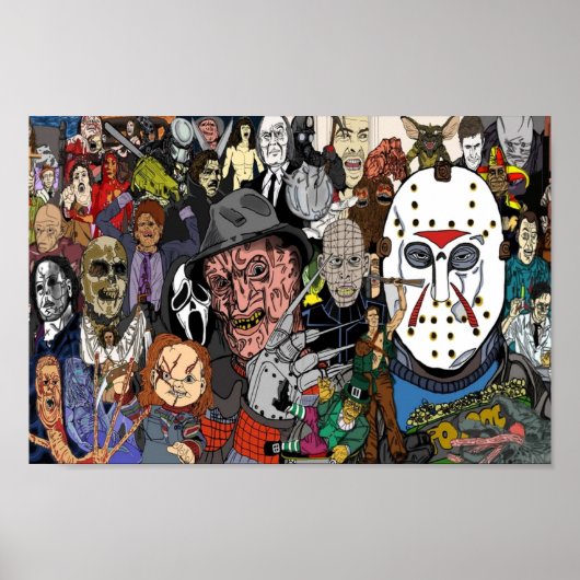 Horror Movies Collage Poster (Voorkant)