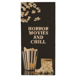 Horror Movies en Chill | USB Wooden Flash Drive Houten USB Stick