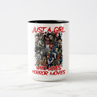 Horror Movies is gewoon een meisje dat er van houd Tweekleurige Koffiemok