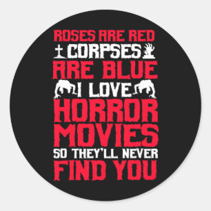 Horror Movies Thriller Halloween Fans Scary Film L Ronde Sticker