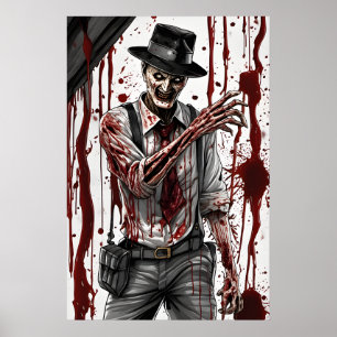 Horror Nachtmerrie Poster - Bloed Halloween Muurku