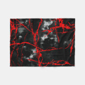 Horror Night Gothic - zwart-wit, rood Fleece Deken (Voorkant (Horizontaal))