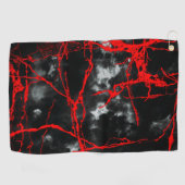 Horror Night Gothic - zwart-wit, rood Golfhanddoek (Horizontaal)