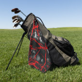 Horror Night Gothic - zwart-wit, rood Golfhanddoek (Groen)