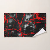 Horror Night Gothic - zwart-wit, rood Handdoek (Handdoek)