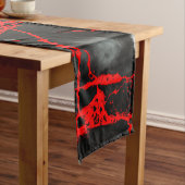 Horror Night Gothic - zwart-wit, rood Korte Tafelloper (Voorbeeld)