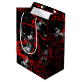 Horror Night Gothic - zwart-wit, rood Medium Cadeauzakje (Achterkant Gekanteld)