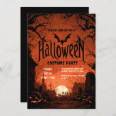 Horror Night Halloween Party Kaart (Voorkant / Achterkant)