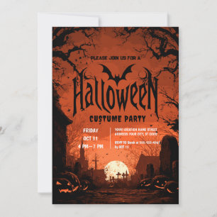 Horror Night Halloween Party Kaart