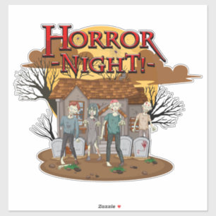 Horror Night Zombies Sticker