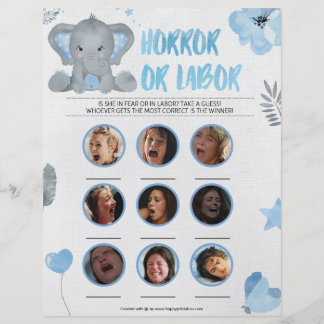 Horror of Labour [Elephant [Blue]] Briefhoofd