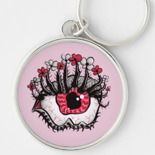 Horror Pastel Gothic Eye Macabre Pink Creepy Sleutelhanger