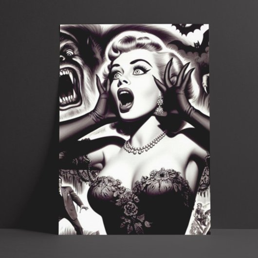 Horror Pin-up Briefkaart