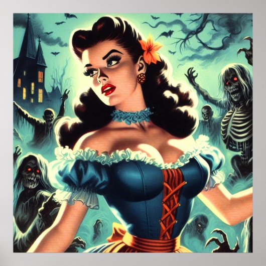 Horror Pin-up Poster (Voorkant)