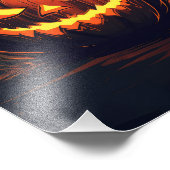 Horror Pumpkin Halloween Foto Afdruk (Hoek)