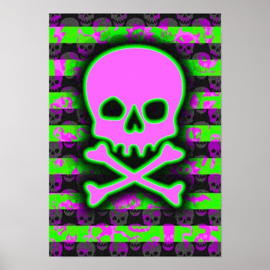 Horror Punk Skull Poster (Voorkant)