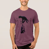 Horror Skeleton Creepy Human Skeleton Cage Tri-Blend Shirt (Voorkant)