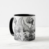 Horror Skeleton Monster Kunst tegen de Gothic van  Mok (Voorkant links)