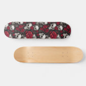 Horror Skulls en Rozen Halloween Skateboard (Horizontaal)