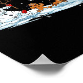 Horror Snowman Christmas Reindeer Gingerbread Sant Poster (Hoek)