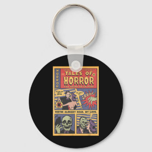Horror  stripboek Retro Halloween Spooky S Sleutelhanger