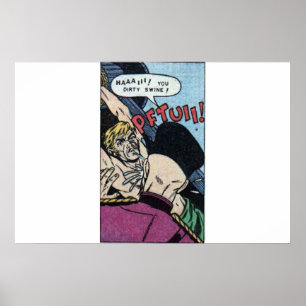 Horror strips 50s Retro-stripboeken Poster