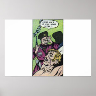 Horror  strips   60s Retro-stripboeken Poster