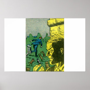 Horror  strips   Kieboekje met retro Poster