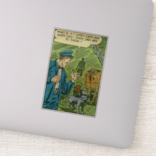 Horror strips Schijnbaar oud stripboek Sticker