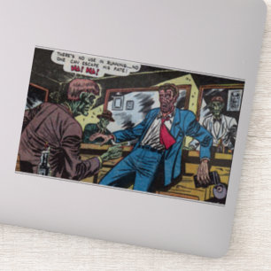 Horror strips van 70 jaar klassiek en retro sticker