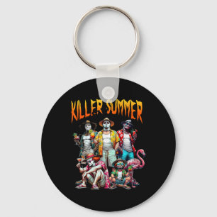  Horror Summer Vibes Funny Halloween Summer Sleutelhanger