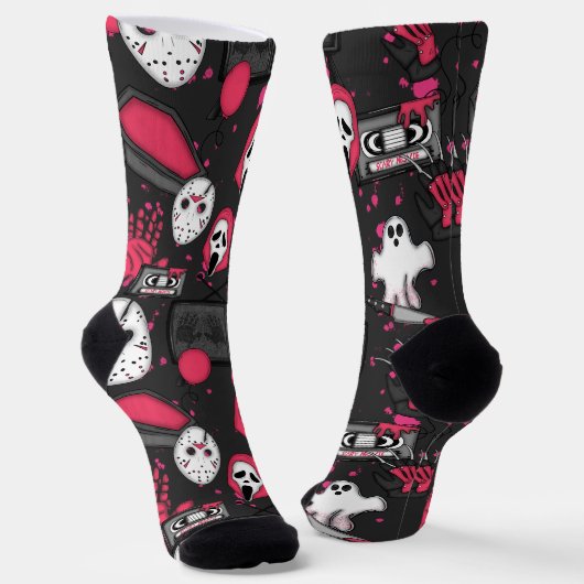 Horror Theme Crew Socks Sokken (Gebogen)