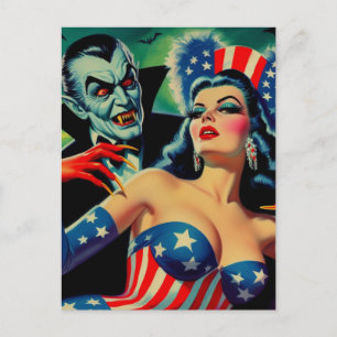  horror vampier meisje briefkaart