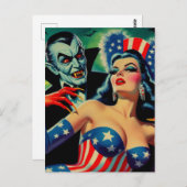 horror vampier meisje briefkaart (Voorkant / Achterkant)