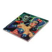 horror vampier meisje tegeltje (Zijkant)