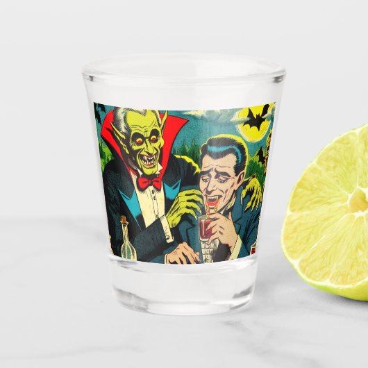 horror vampier strips shot glas (Voorkant)