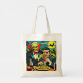 horror vampier strips tote bag (Achterkant)