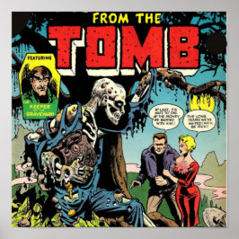 Horror van het Tomb Halloween Comic Book Poster