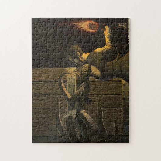 Horror voorbij de deur - puzzel legpuzzel (Verticaal)