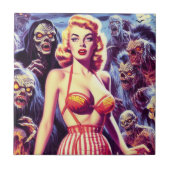  Horror Vrouw Tegeltje (Voorkant)